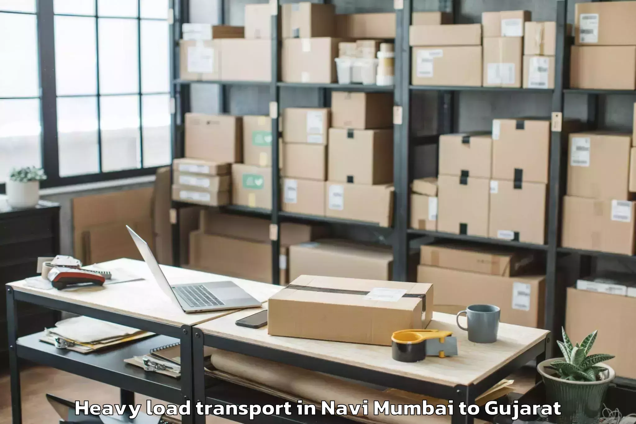 Quality Navi Mumbai to Khambhalia Heavy Load Transport